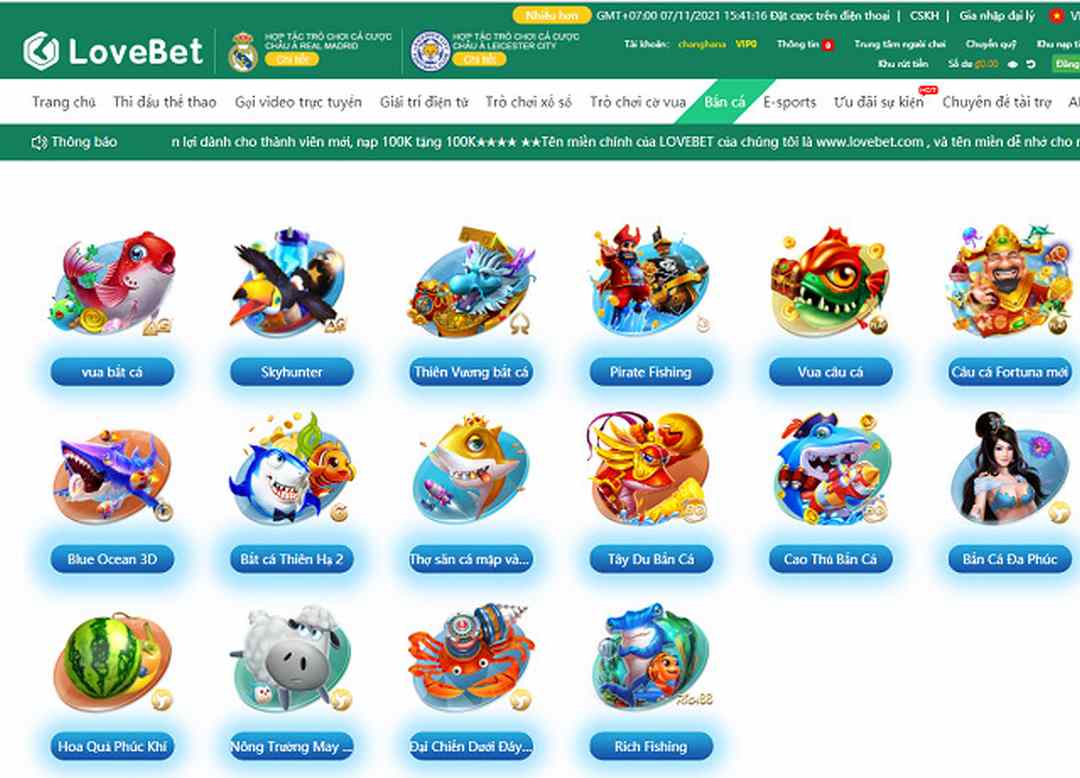 Các danh mục game siêu hấp dẫn tại Lovebet