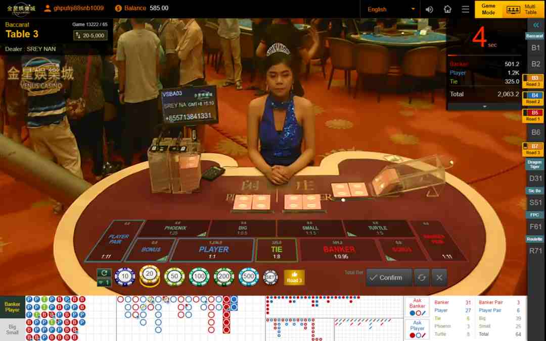 Sòng live Casino hấp dẫn của Venus Gaming